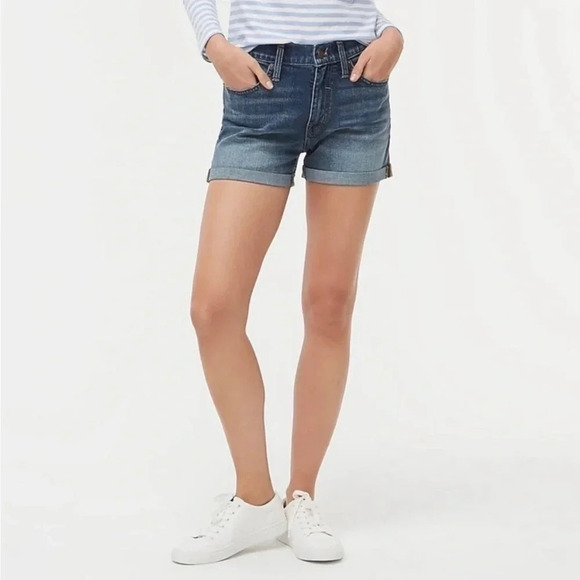J.Crew Factory Classic Denim Dark Pacific Shorts - Picture 1 of 6